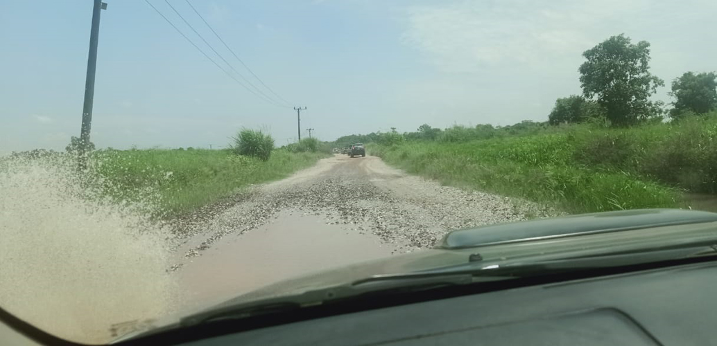 Kondisi jalan di Berbak.