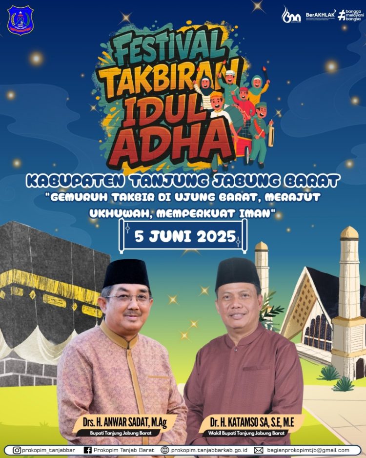 Pemkab Tanjungjabung Barat Takbiran Idul Adha 1446 H